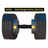 Гантели наборные MX Select MX-85, вес 5.6-38.6 кг, 2 шт без стойки